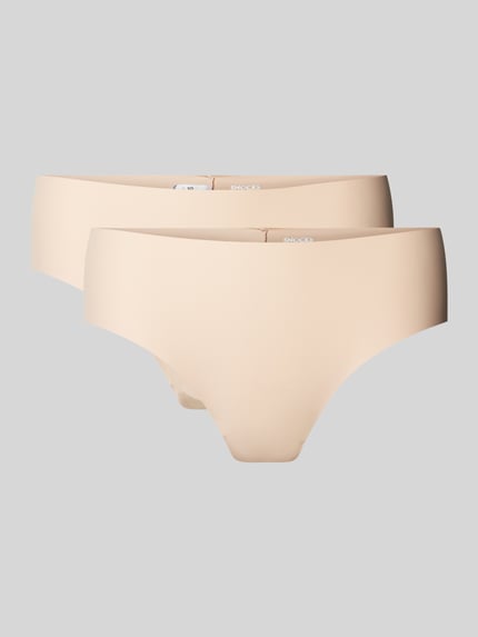 SNOCKS Hipster met elastische tailleband in 2-pack Beige - 1