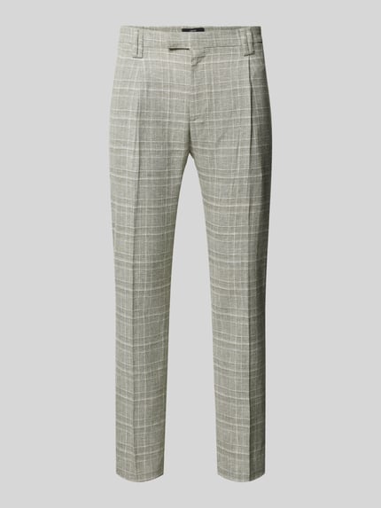 CINQUE Slim Fit Bundfaltenhose mit Leinen-Anteil Modell 'SAND' Beige 2