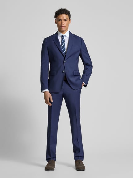 BOSS Regular Fit Anzughose mit Bügelfalten Modell 'Genius' Royal 1