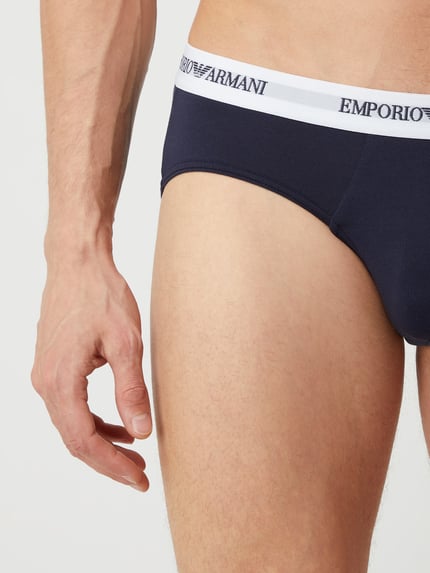 Emporio Armani Slip mit Stretch-Anteil im 2er-Pack Weiss 5