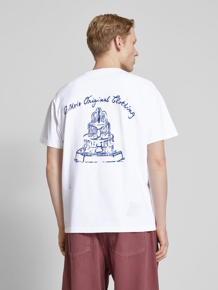 BLKVIS T-Shirt mit Label-Stitching Modell 'PRIMAVERA' Weiss 5