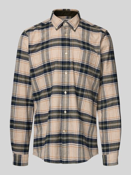 Koszula flanelowa o kroju slim fit z czystej bawełny model ‘BETSOM’ Shop The Look MANNEQUINE