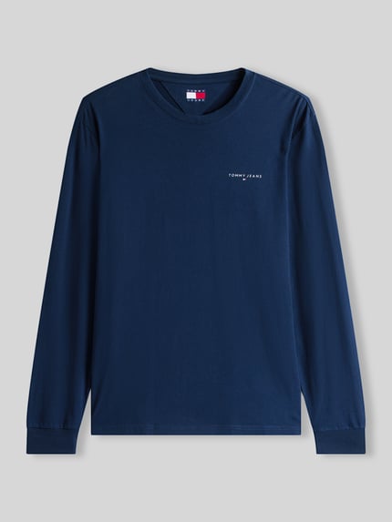 Tommy Jeans slim fit shirt met lange mouwen van puur katoen Donkerblauw - 2