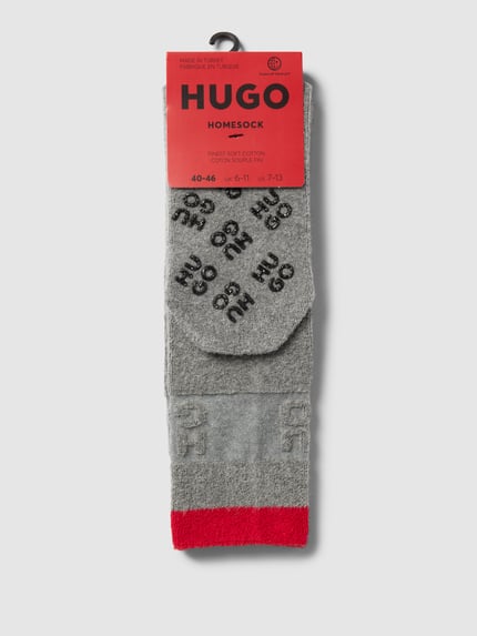 HUGO Sokken met labeldetails, model 'HOMESOCK' Middengrijs gemêleerd - 3