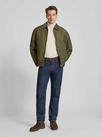 Selected Relaxed Fit Blouson aus Baumwoll-Mix Modell 'CEDRIC' Oliv 1