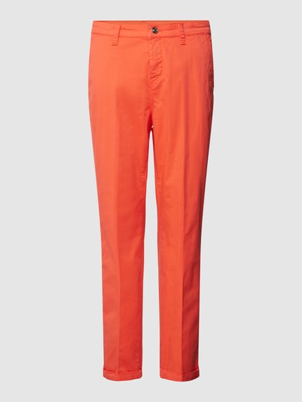 MAC Regular Fit Hose mit Knopf- und Reißverschluss Modell 'TURN UP' Orange 2