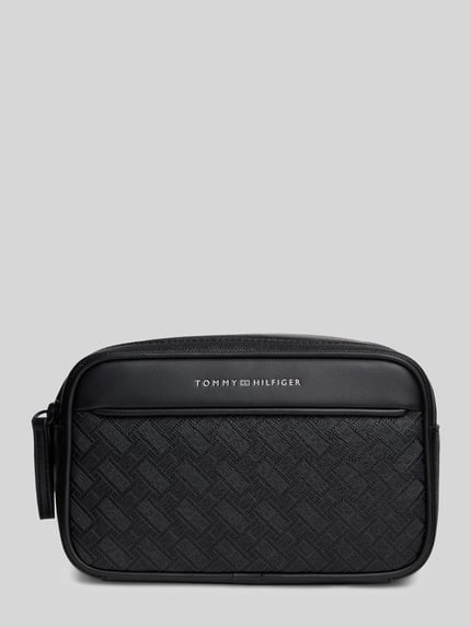 Tommy Hilfiger Kulturbeutel/ Kosmetiktasche mit Logo-Schriftzug Modell 'MODERN MONOGRAM WASHBAG' BLACK 1