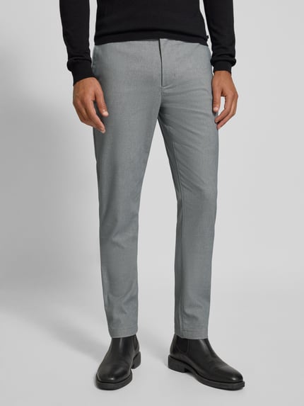 Tommy Hilfiger Slim Fit Stoffhose aus Baumwoll-Mix Modell 'BLEECKER' Mittelgrau 4