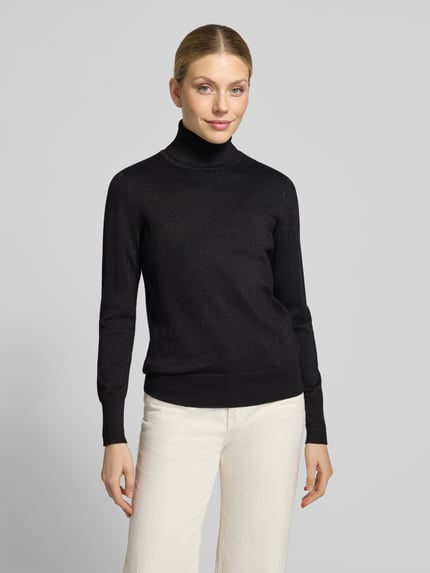 Christian Berg Woman Rollkragenpullover aus Viskose-Mix Black 4