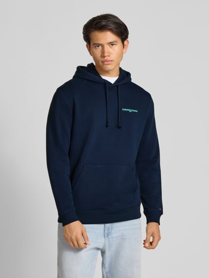 Tommy Jeans Bluza z kapturem o kroju relaxed fit z czystej bawełny Granatowy 4