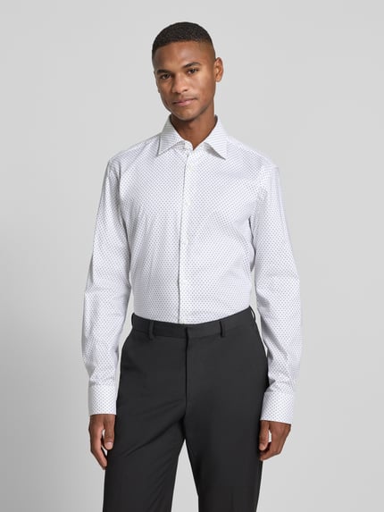 BOSS Regular Fit Businesshemd aus Baumwoll-Mix Modell 'JOE' Weiss 4