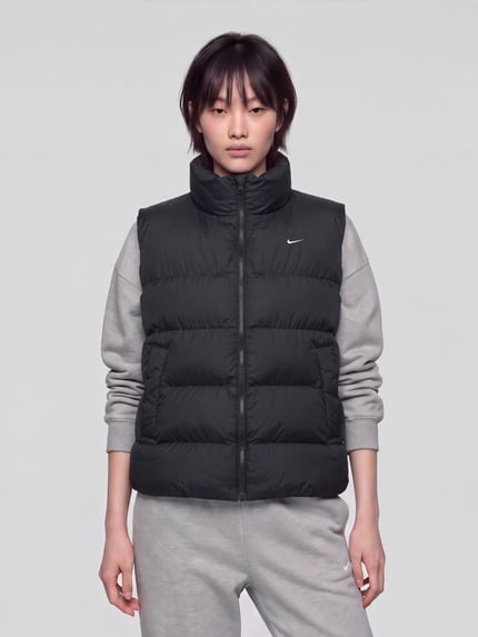 Nike Steppweste mit hohem Stehkragen Black 4