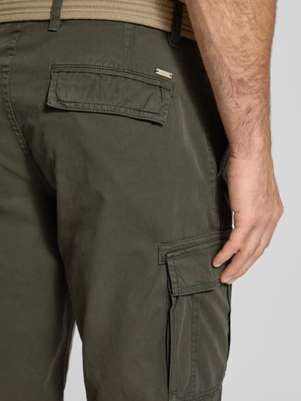 LERROS Szorty cargo o kroju regular fit z paskiem Oliwkowy 3