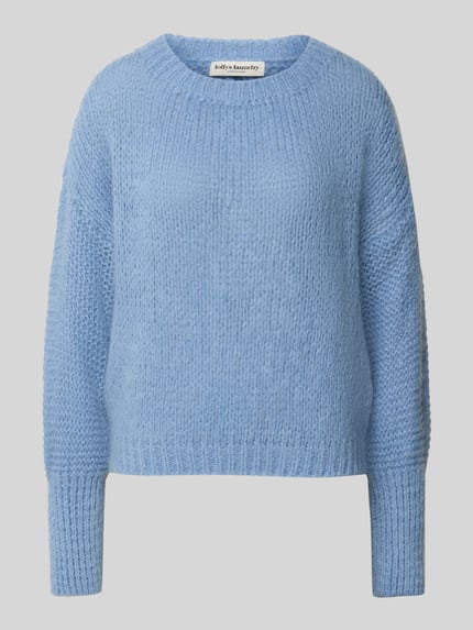 LOLLYS LAUNDRY Oversized Strickpullover mit Mohair-Anteil Modell 'Isolde' Hellblau 2