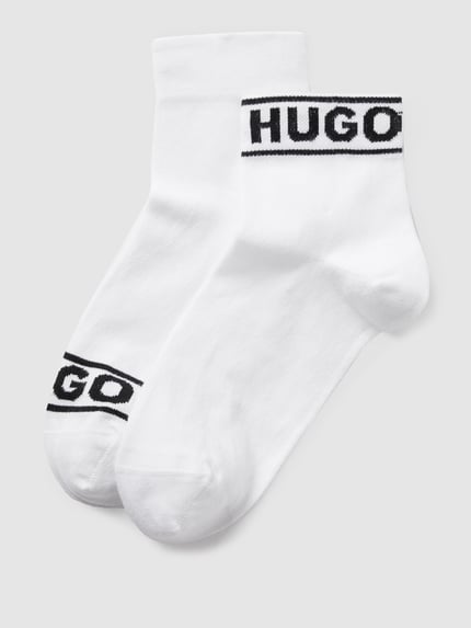 HUGO Sokken met labelprint in een set van 2 paar Wit - 1