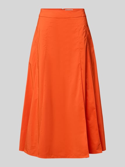 Essentiel Antwerp Uitlopende midi-rok met verborgen ritssluiting model 'JAELYN' Oranje - 2