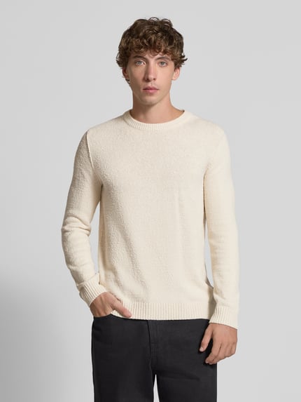 Marc O'Polo DENIM Regular Fit Strickpullover aus Baumwoll-Mix Offwhite 4