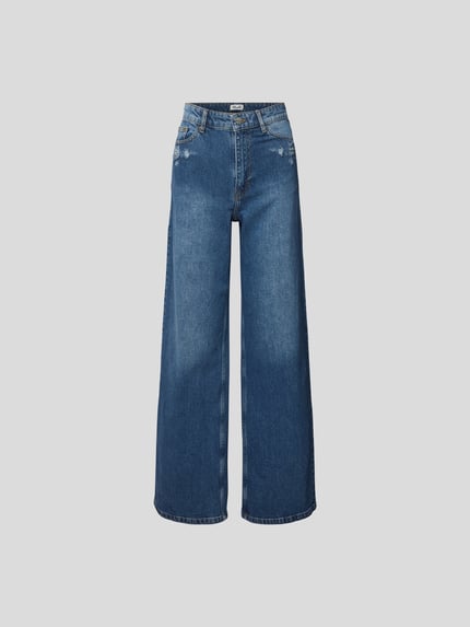 BAUM & PFERDGARTEN loose fit jeans in destroyed-look Donkerblauw - 2