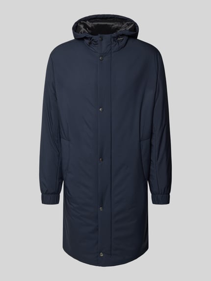 BOSS Regular Fit functionele mantel met capuchon model 'P-JARED-HD-PAD-261F' Marineblauw - 2