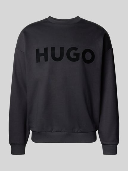 HUGO Comfort Fit Sweatshirt aus reiner Baumwolle Modell 'DINEX' Black 2