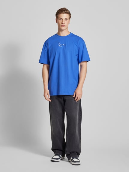 Karl Kani T-Shirt mit Label-Print Jeansblau 1