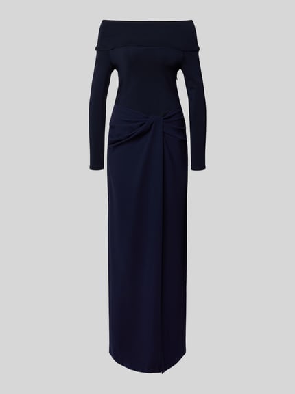 Lauren Ralph Lauren Abendkleid mit Carmen-Ausschnitt Modell 'SAKARIS' Marine 2