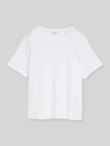 Tom Tailor Regular Fit T-Shirt aus reiner Baumwolle Weiss 2