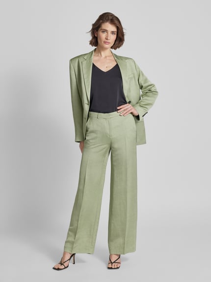 The Kooples Linnen blazer met klepzakken Lichtgroen - 1