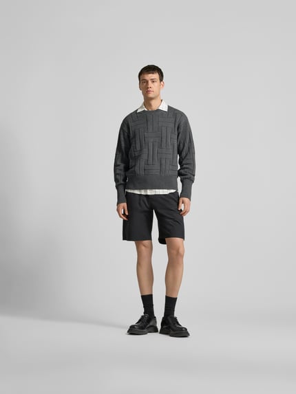 Kenzo Pullover in Strick-Optik Dunkelgrau 1