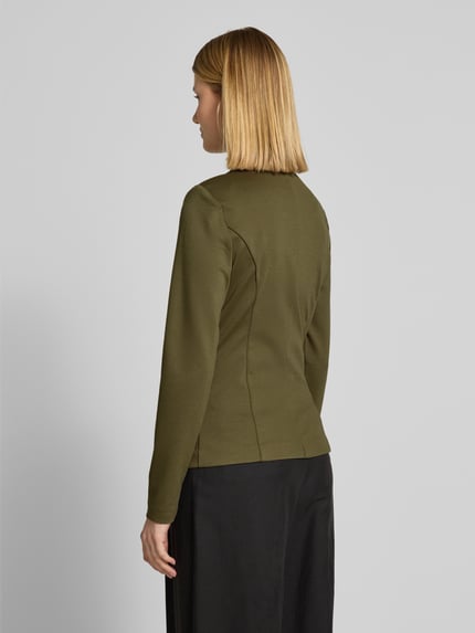 ICHI Slim fit blazer met paspelzakken, model 'KATE' Olijfgroen - 5