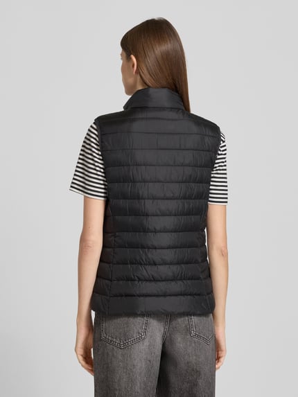 s.Oliver RED LABEL Slim fit bodywarmer met opstaande kraag Metallic zwart - 5