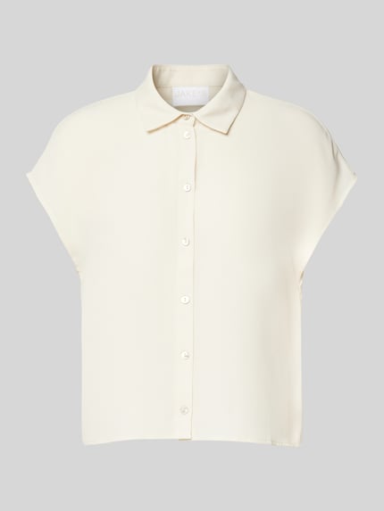 Jake*s Collection Regular Fit Bluse mit Hemdblusenkragen Ecru 2
