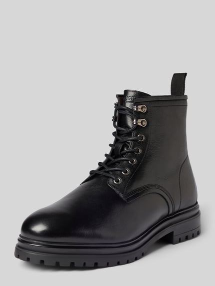 DIGEL Schnürstiefel aus Rindsleder mit Reißverschluss Savoy Black 1