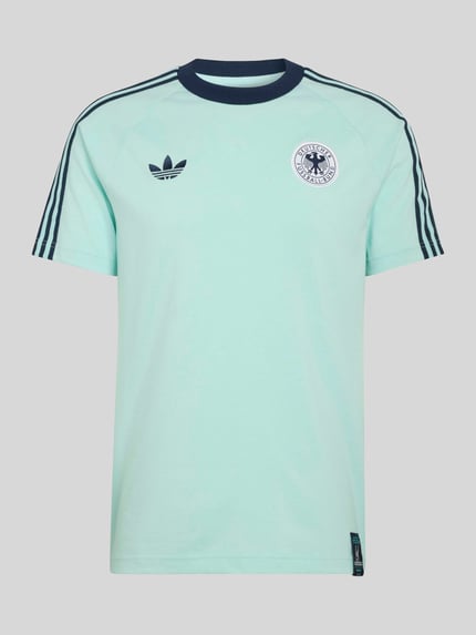 adidas Originals regular fit T-shirt van katoenmix met DFB-applicatie Aquablauw - 2