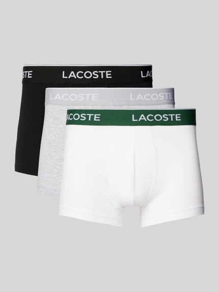 Lacoste Boxershort met elastische band in een set van 3 stuks Zilver gemêleerd - 1