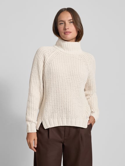 monari Gebreide pullover met ribboorden Ecru - 4