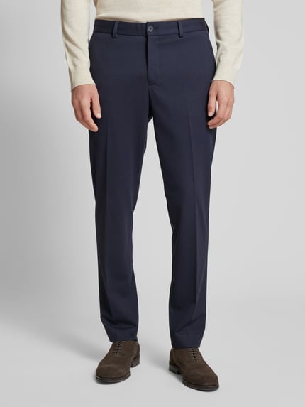 Selected Spodnie do garnituru o kroju slim fit z kieszeniami z tyłu model ‘DELON’ Ciemnoniebieski 4
