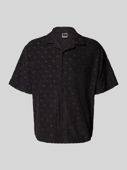 JACK & JONES Relaxed Fit Freizeithemd mit Strukturmuster Modell 'INFINITY' Black 2