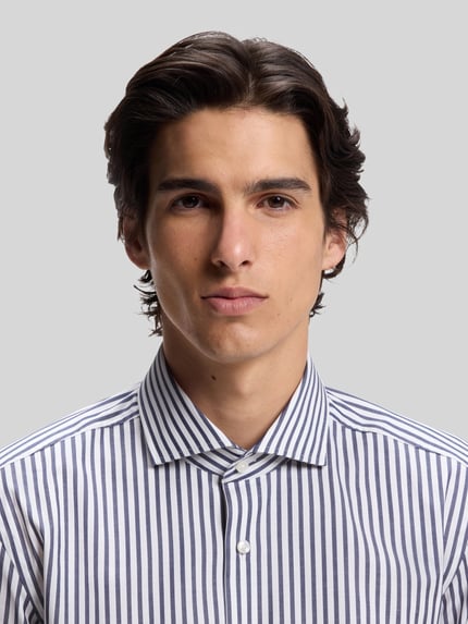 BOSS Slim Fit Businesshemd aus Baumwoll-Mix Modell 'HANK-SP' Marine 3