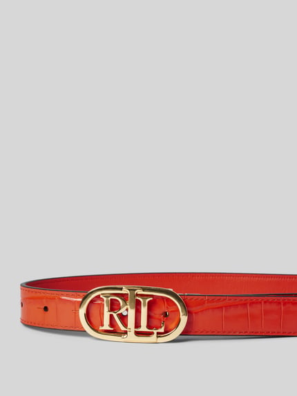 Lauren Ralph Lauren Leren riem met labelapplicatie Oranje - 2