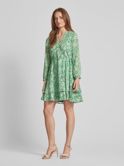 Jake*s Collection Knielanges Kleid in Wickel-Optik Gruen 1