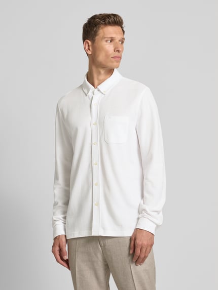 Fynch-Hatton Freizeithemd mit Button-Down-Kragen Weiss 4