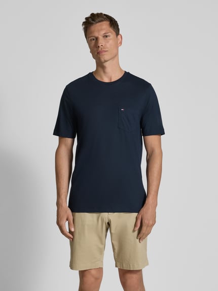 Tommy Hilfiger T-shirt o kroju regular fit z czystej bawełny Granatowy 4