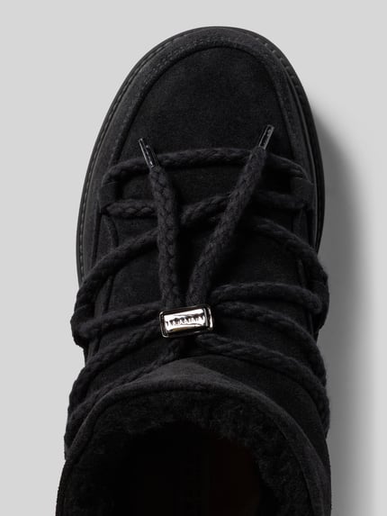 INUIKII Snowboots van leer met plateauzool Zwart - 3