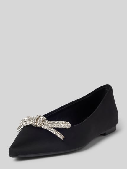 Steve Madden Ballerina's met strass-steentjes, model 'ELINA' Zwart - 1