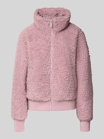 Mazine Teddyjack met opstaande kraag en ritssluiting Roze - 2