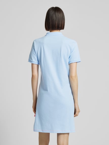 Frieda & Freddies Polokleid mit Motiv-Stitching Hellblau 5