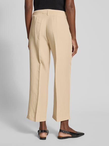 Raffaello Rossi Straight leg stoffen broek met verkort model, model 'OLESSA' Beige - 5