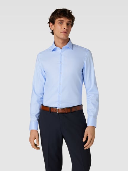 Seidensticker Slim Fit Businesshemd aus reiner Baumwolle Modell 'New Kent' Bleu 4