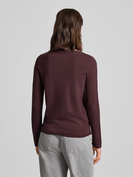 Marc O'Polo Regular fit gebreide pullover van wolmix Bordeaux - 5